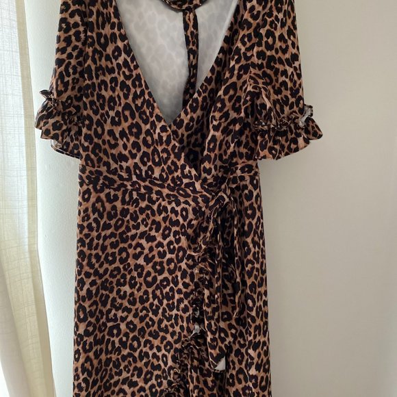 LIKELY Animal Print Leopard Wrap Dress - Picture 7 of 14